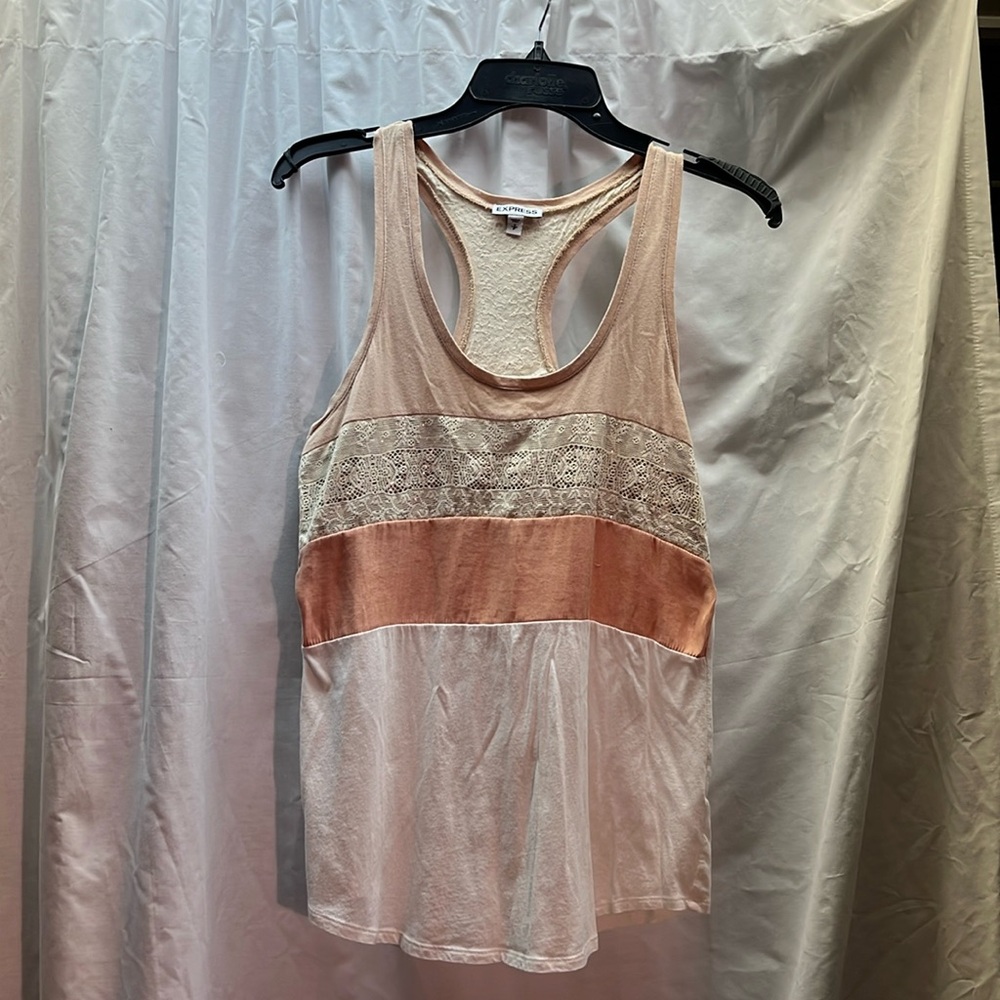 Peach & cream tank top